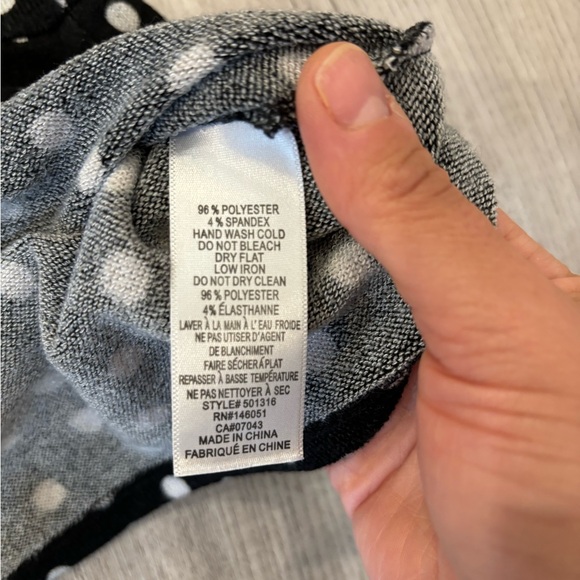 Monteau Black Polka Dot Dress Size S - Picture 4 of 5